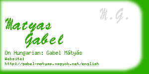 matyas gabel business card